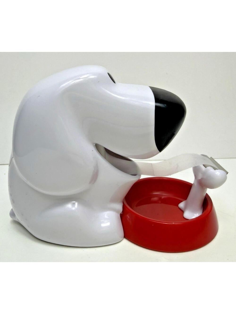 Friendly Dog 3M Scotch Magic Tape Dispenser C31 Red Dish White Cute Novelty